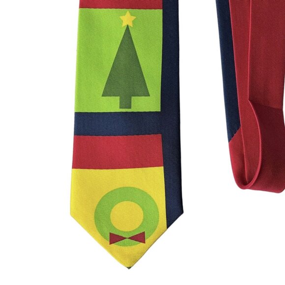 RM Ralph Marlin Studio Pop Art Neck Tie Christmas Ornament Tree Wreath Green - Picture 4 of 6